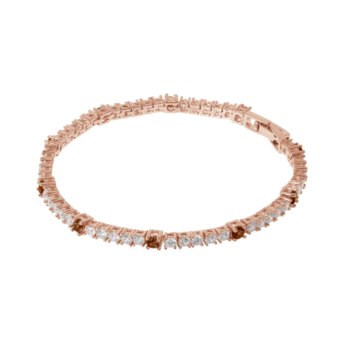 Bicolor Tennis Bracelet with Cubic Zirconia