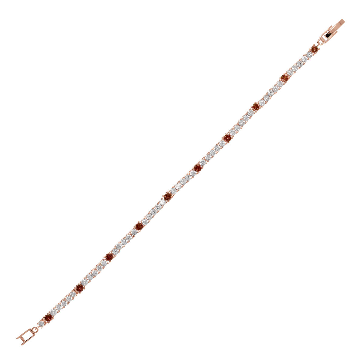 Bicolor Tennis Bracelet with Cubic Zirconia