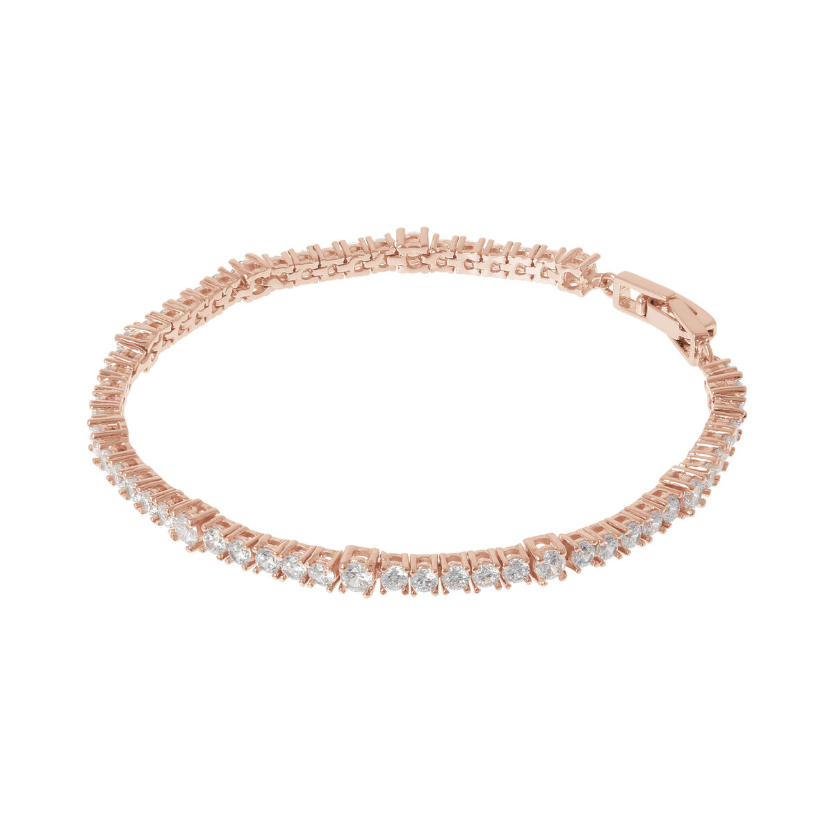 Bicolor Tennis Bracelet with Cubic Zirconia