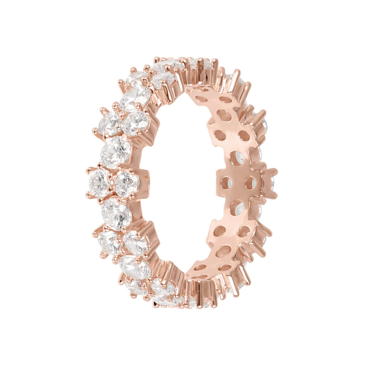 Bicolor Veretta Ring with Cubic Zirconia