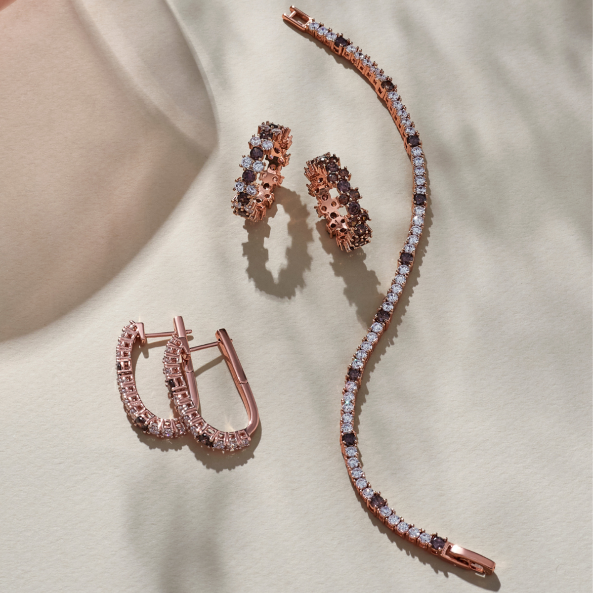 Bicolor Veretta Ring with Cubic Zirconia
