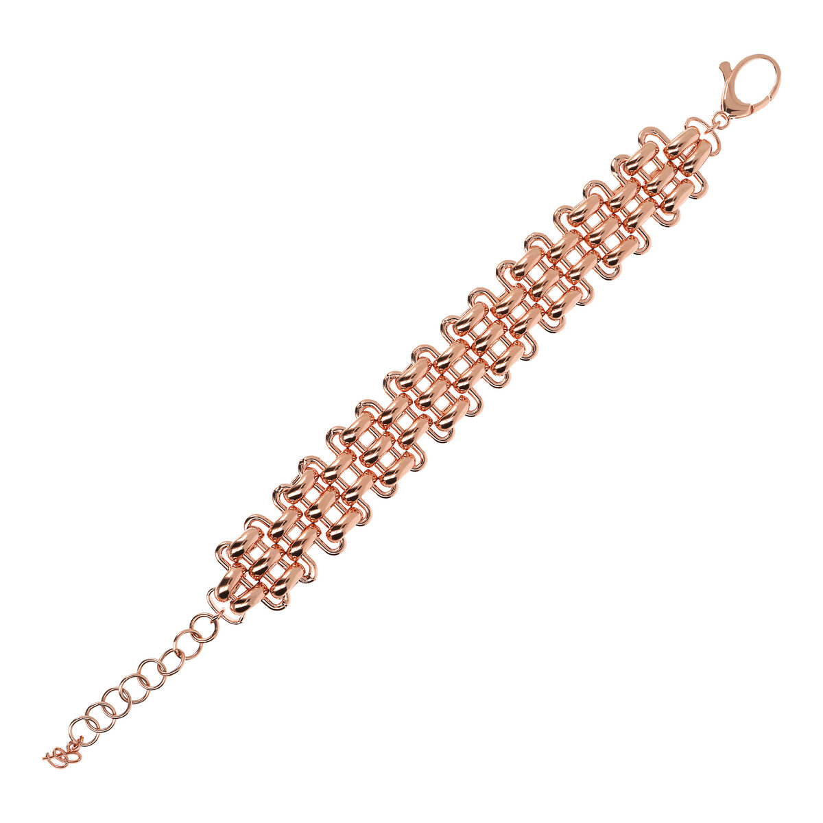 Band Bracelet with Braided Links