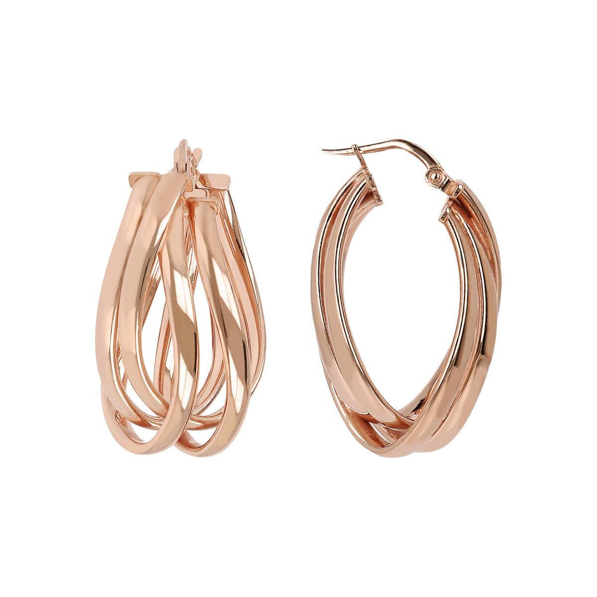 Braided Drop Hoop Earrings