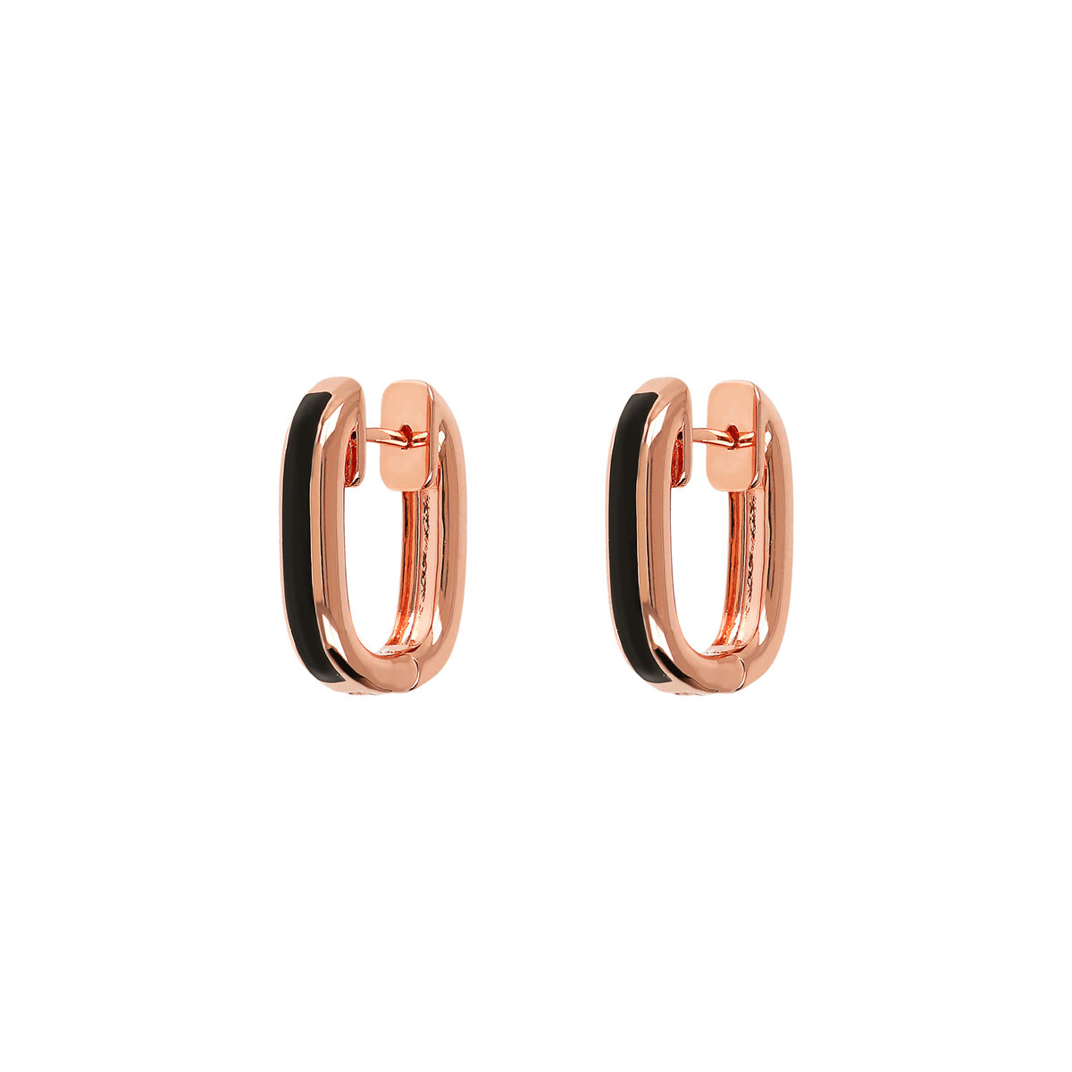 Enamelled Oval Earrings