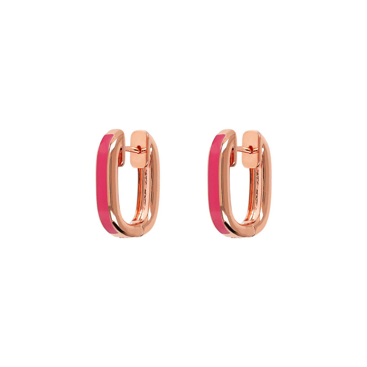 Enamelled Oval Earrings