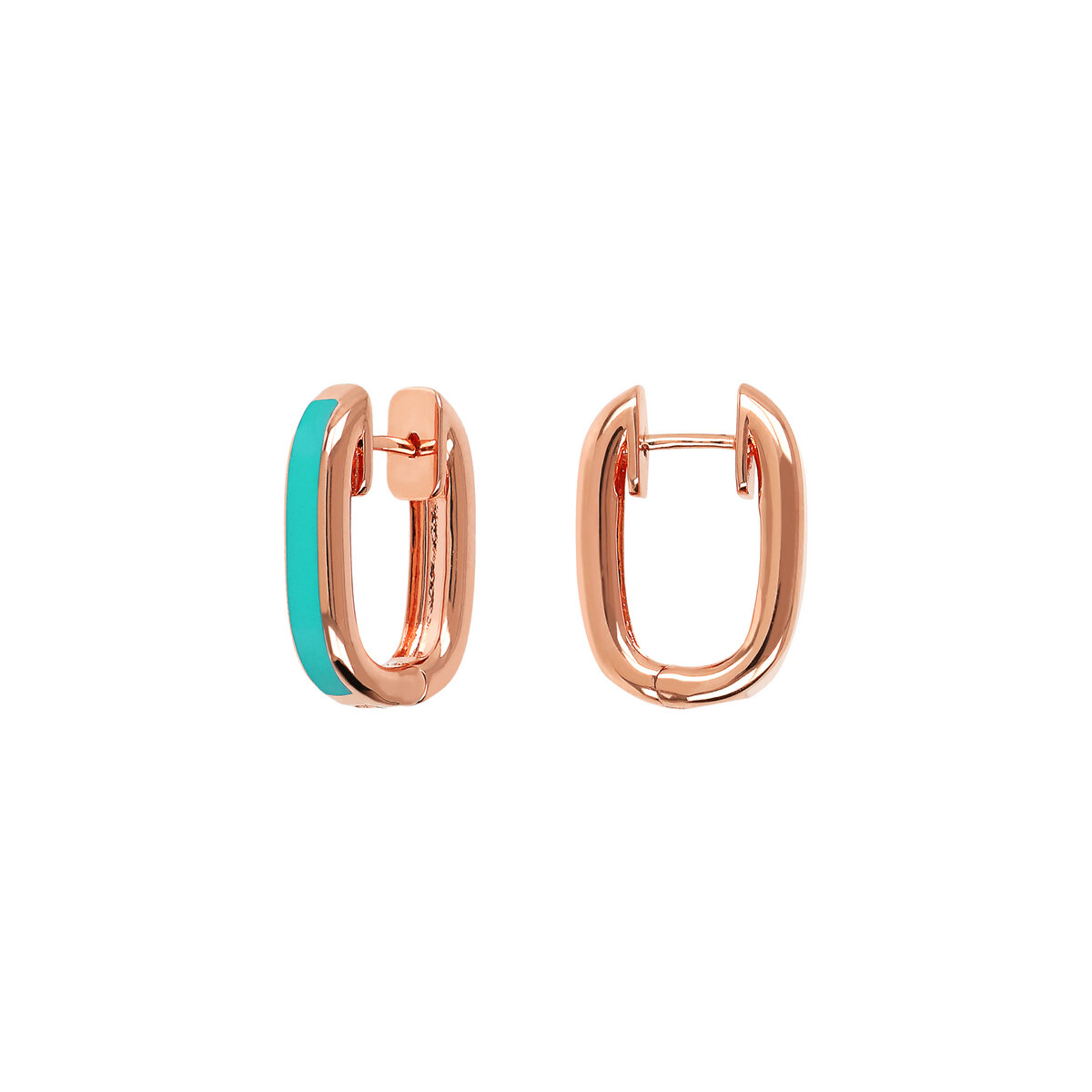 Enamelled Oval Earrings