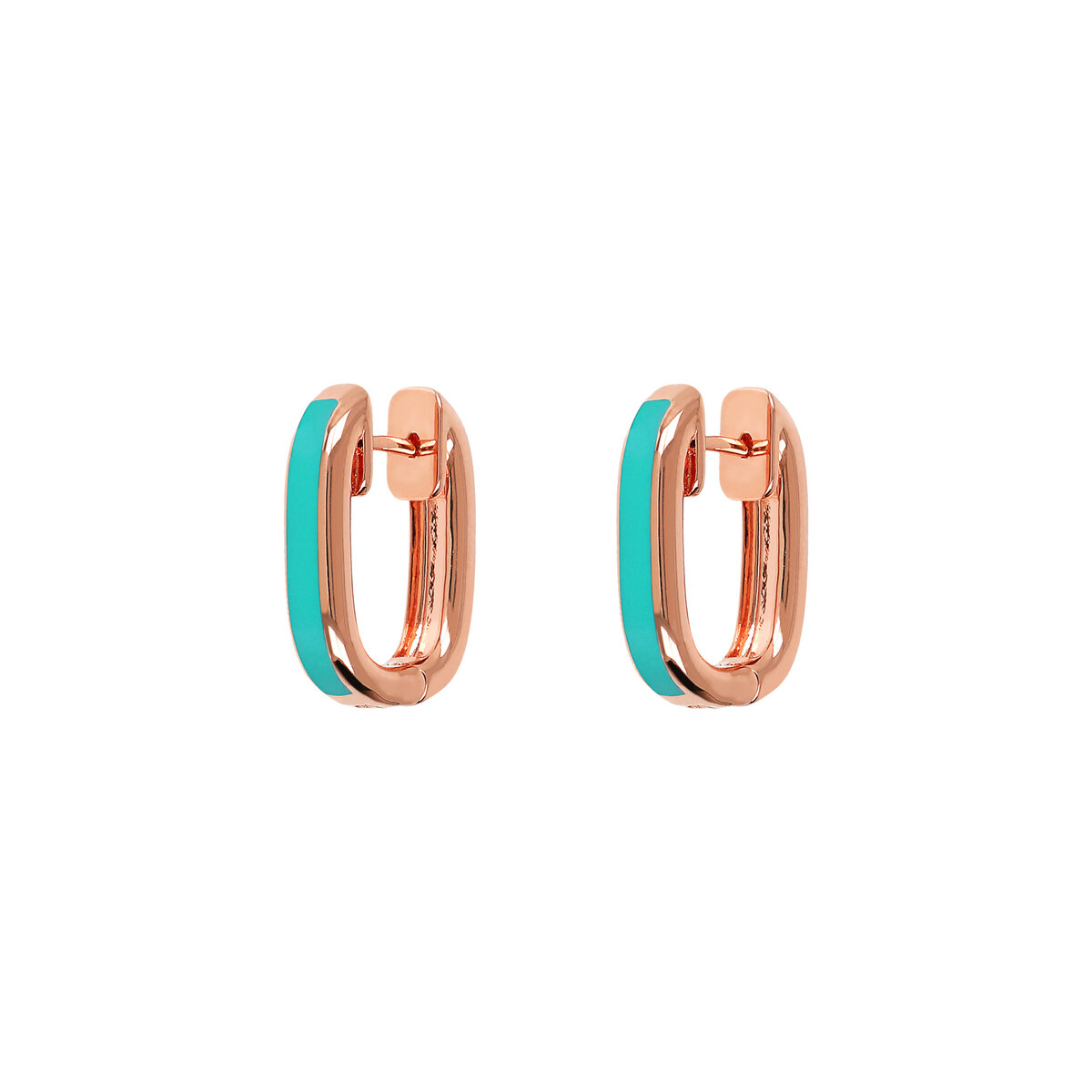 Enamelled Oval Earrings