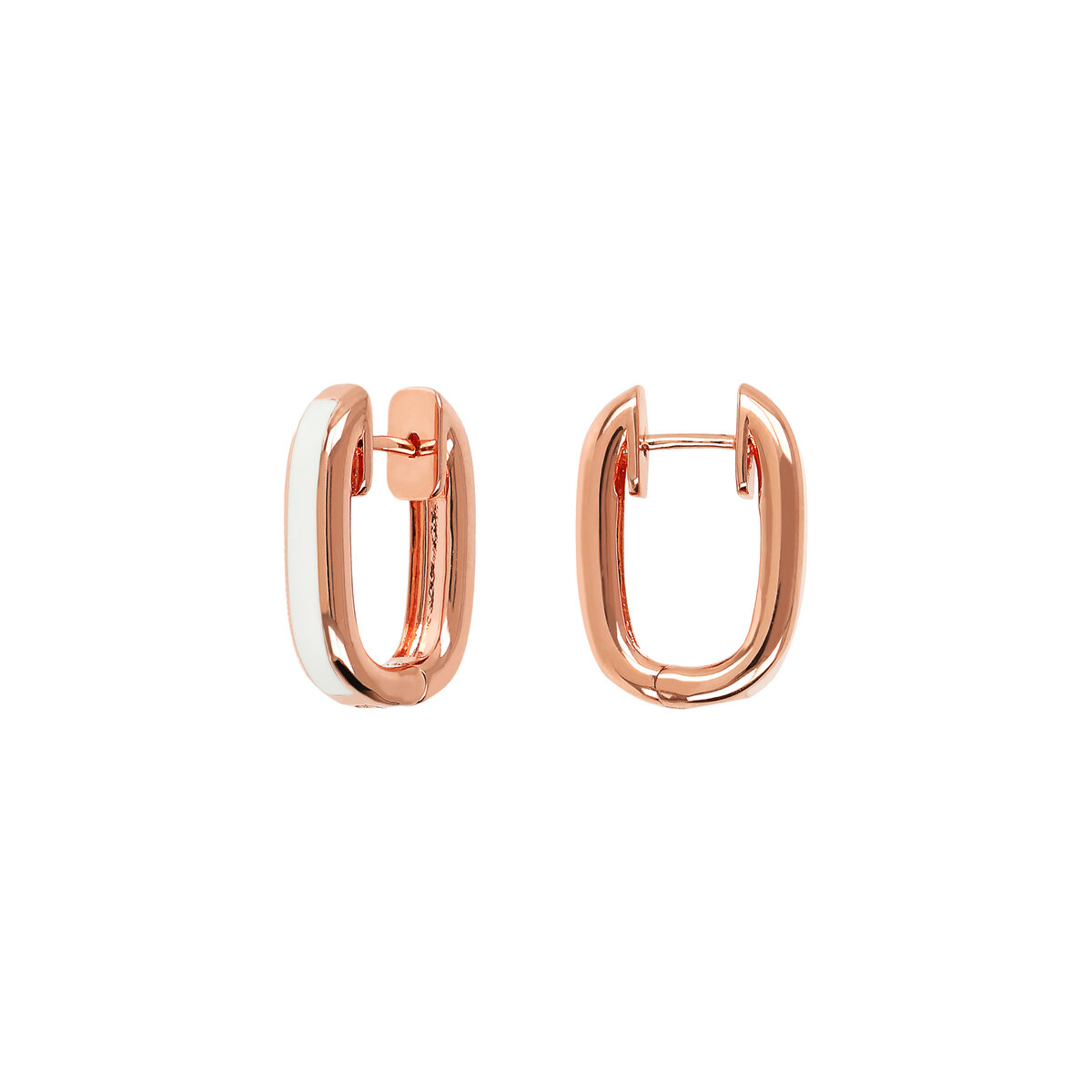 Enamelled Oval Earrings