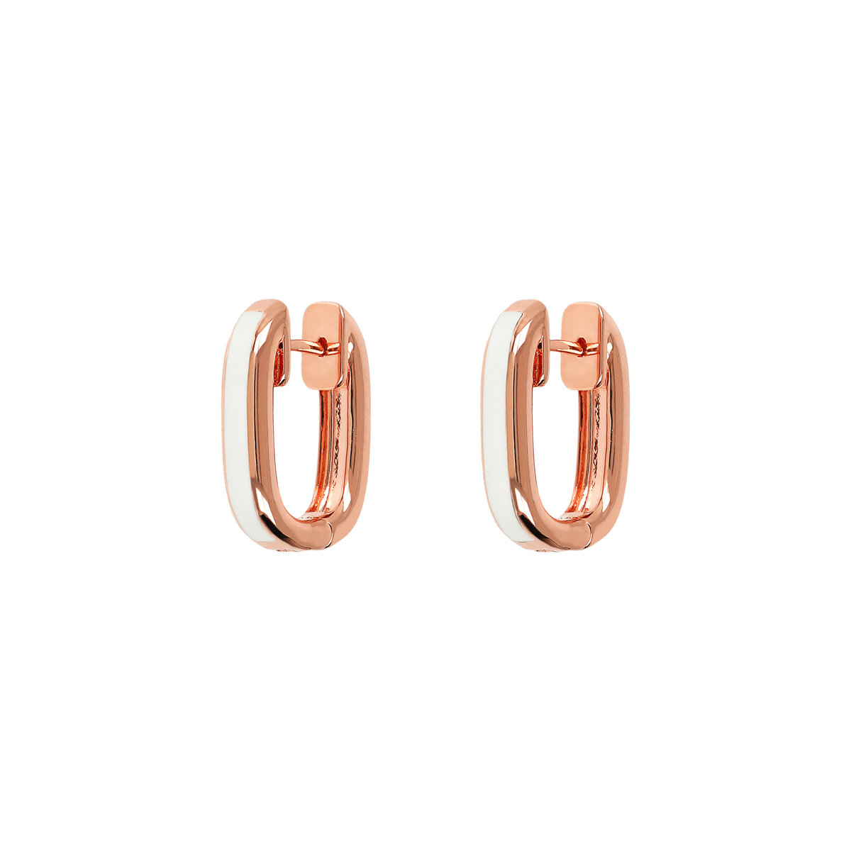 Enamelled Oval Earrings