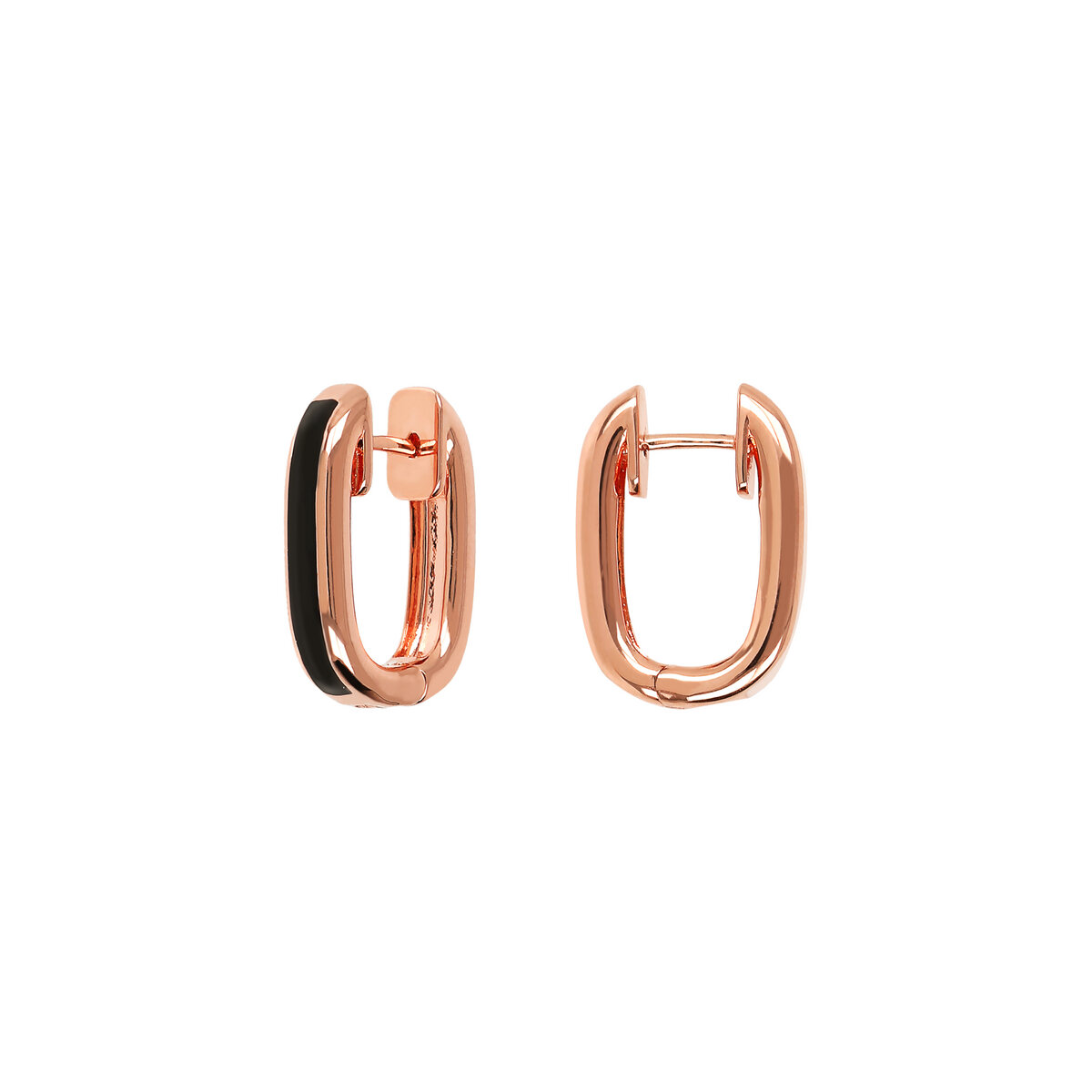 Enamelled Oval Earrings