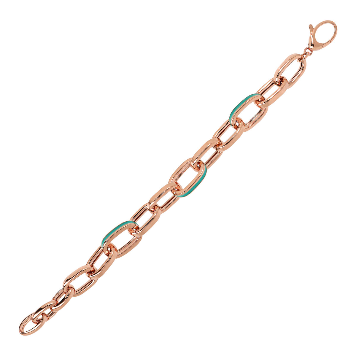 Bracelet with Enamelled Oval Links