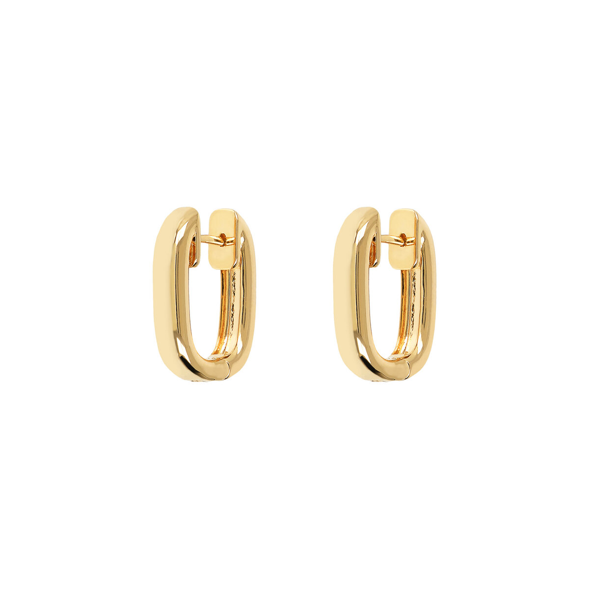 BRONZALLURE GOLDEN-OVAL HOOP EARRINGS