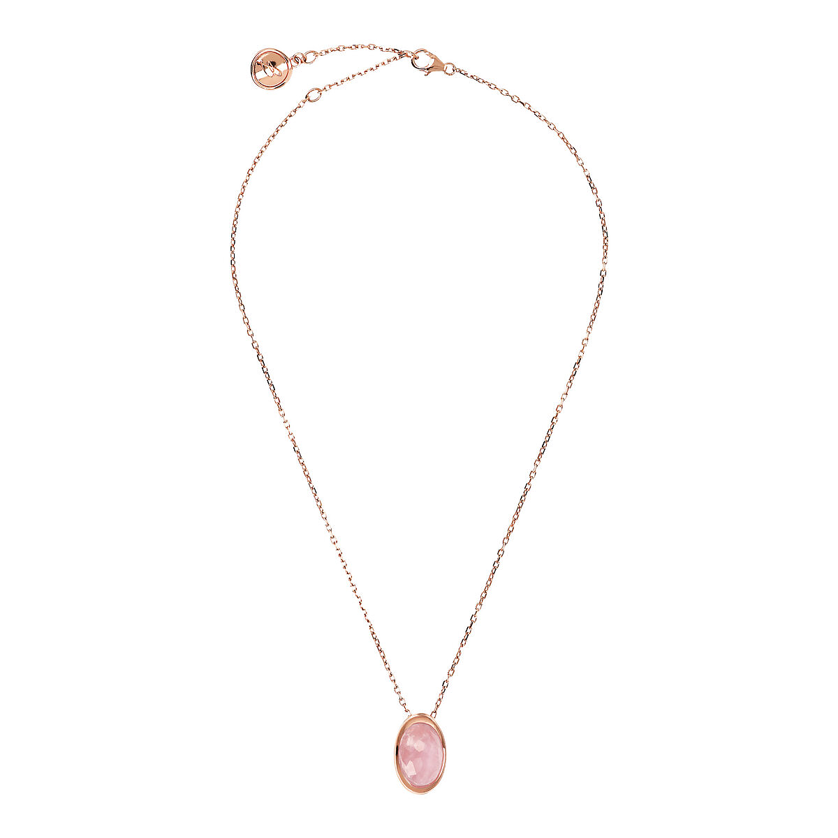 Forzatina Chain Necklace with Oval Natural Stone Pendant