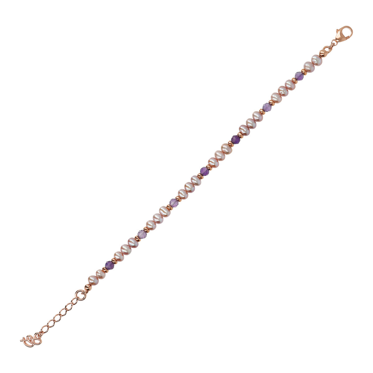 Bracelet with Freshwater Pearls and Natural Stones