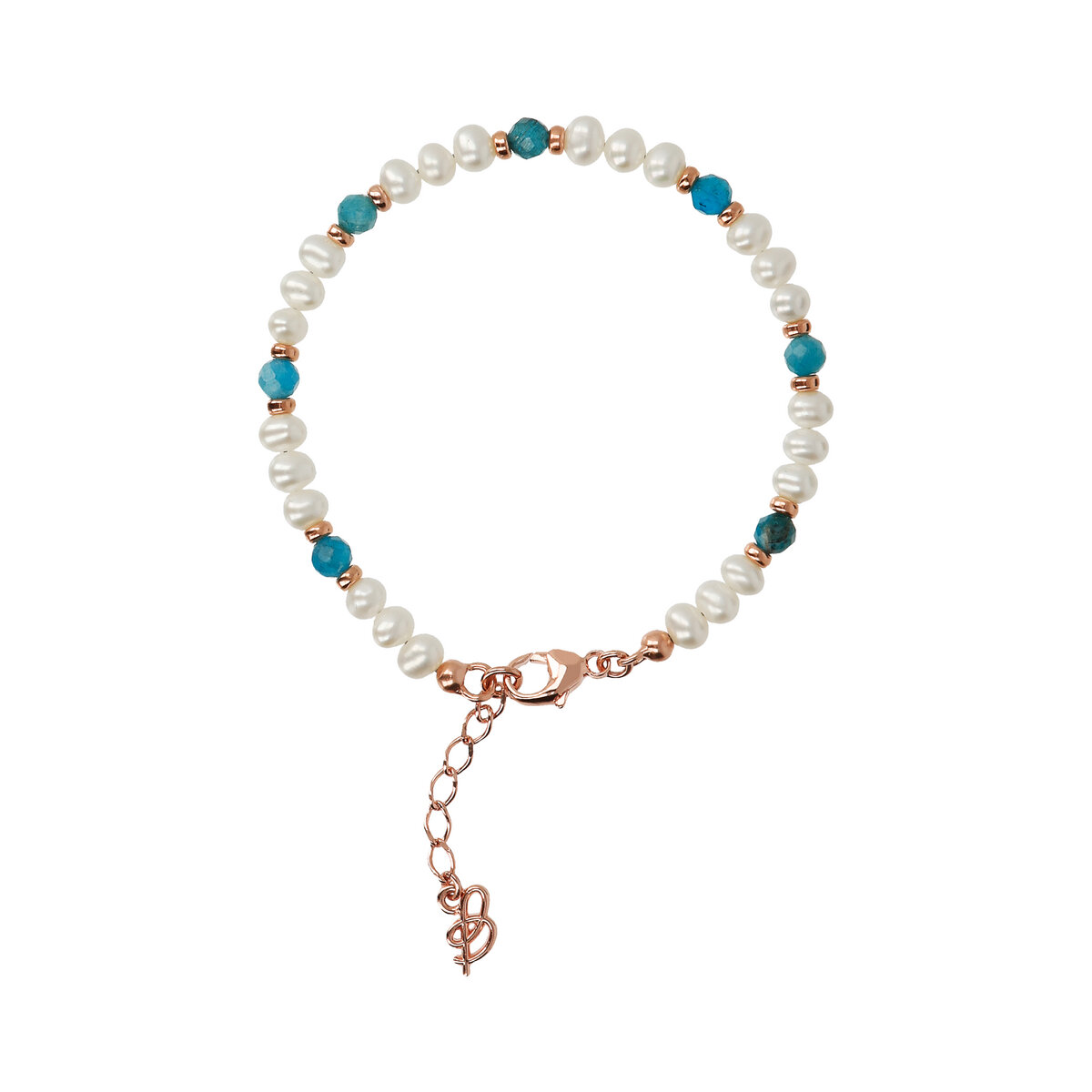Bracelet with Freshwater Pearls and Natural Stones