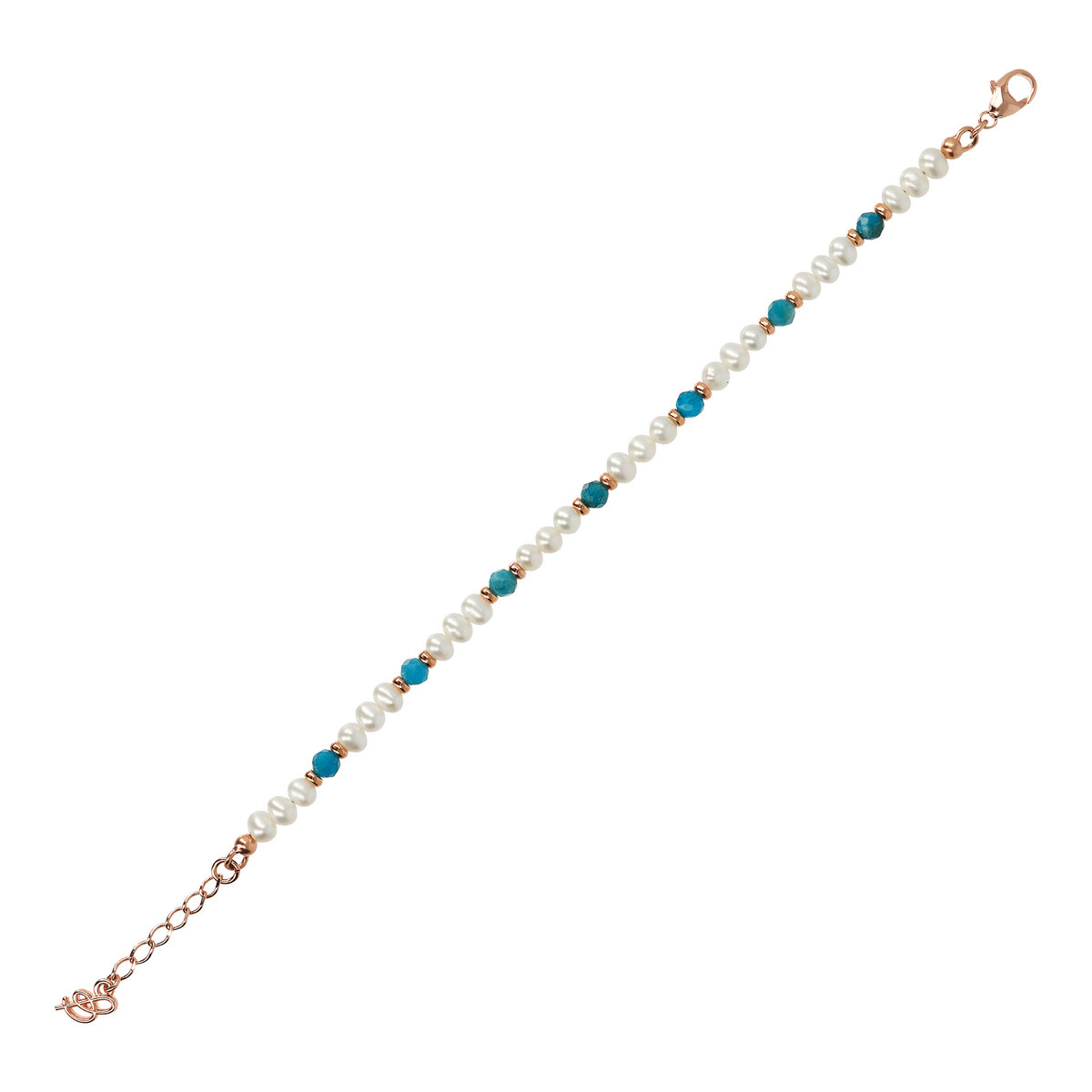 Bracelet with Freshwater Pearls and Natural Stones