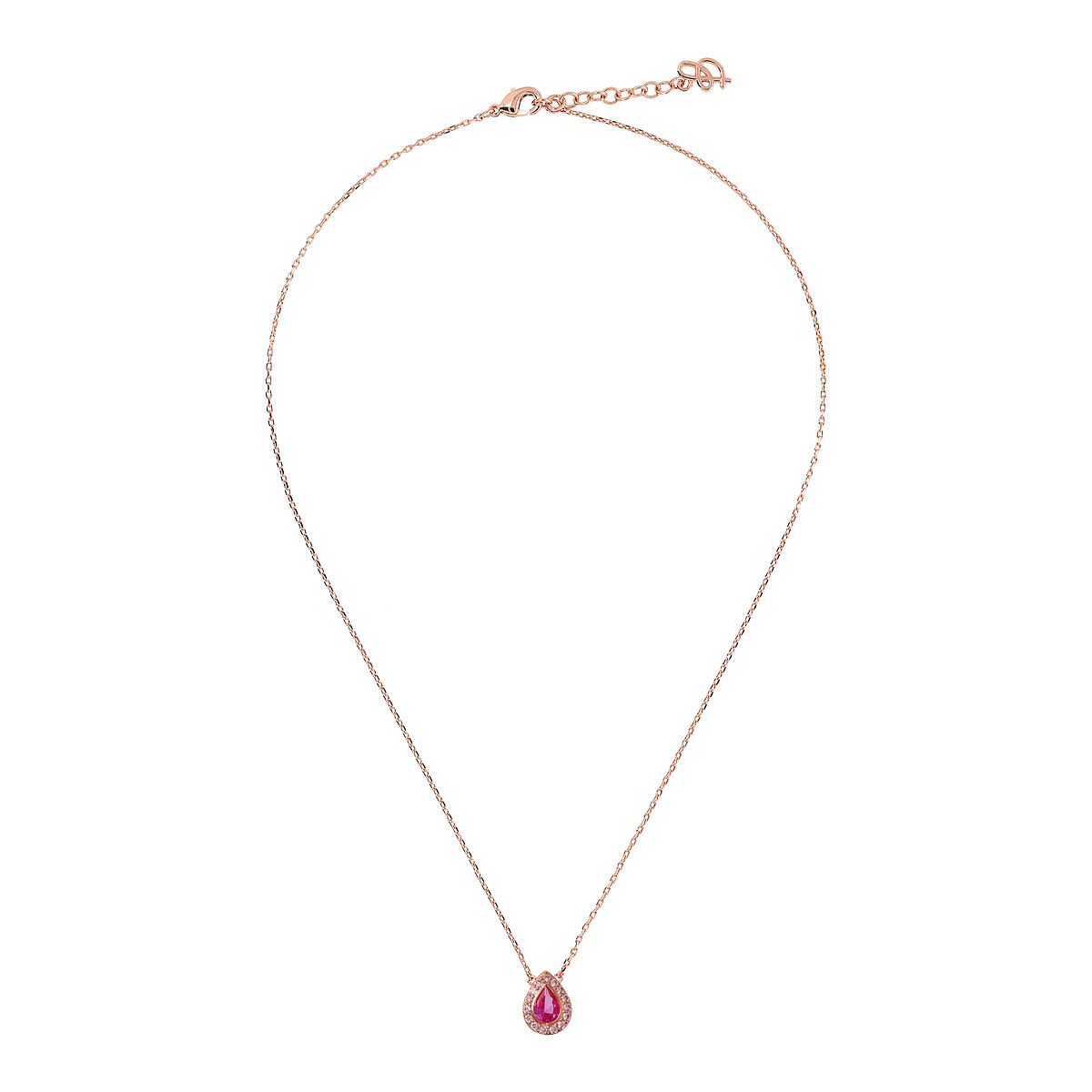 Forzatina Chain Necklace with Drop Pendant in Cubic Zirconia