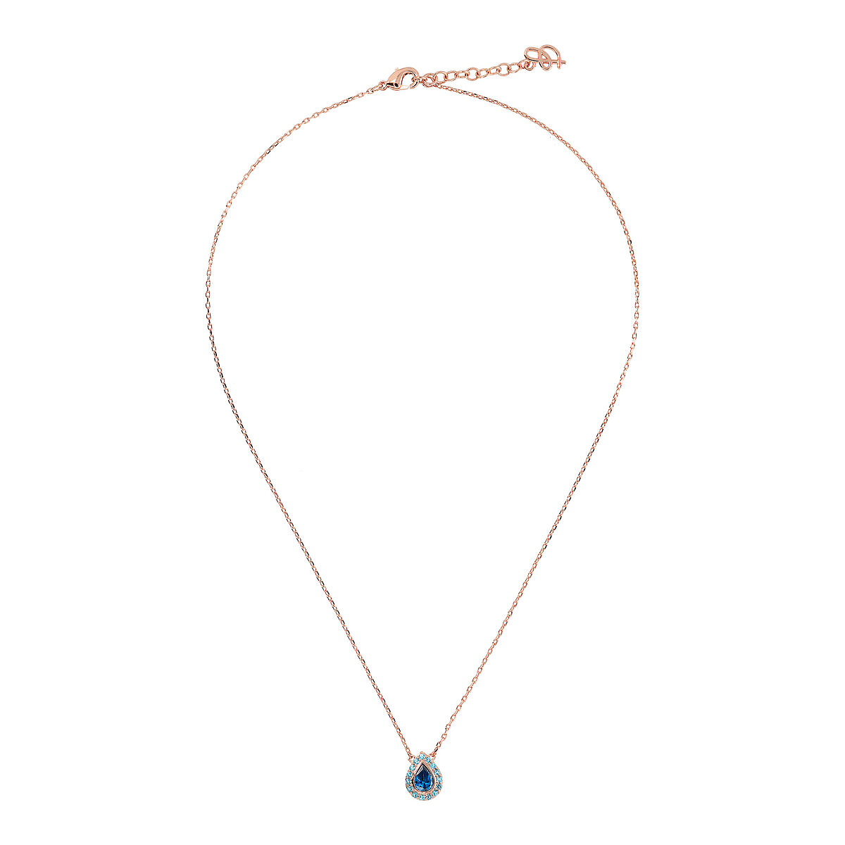 Forzatina Chain Necklace with Drop Pendant in Cubic Zirconia
