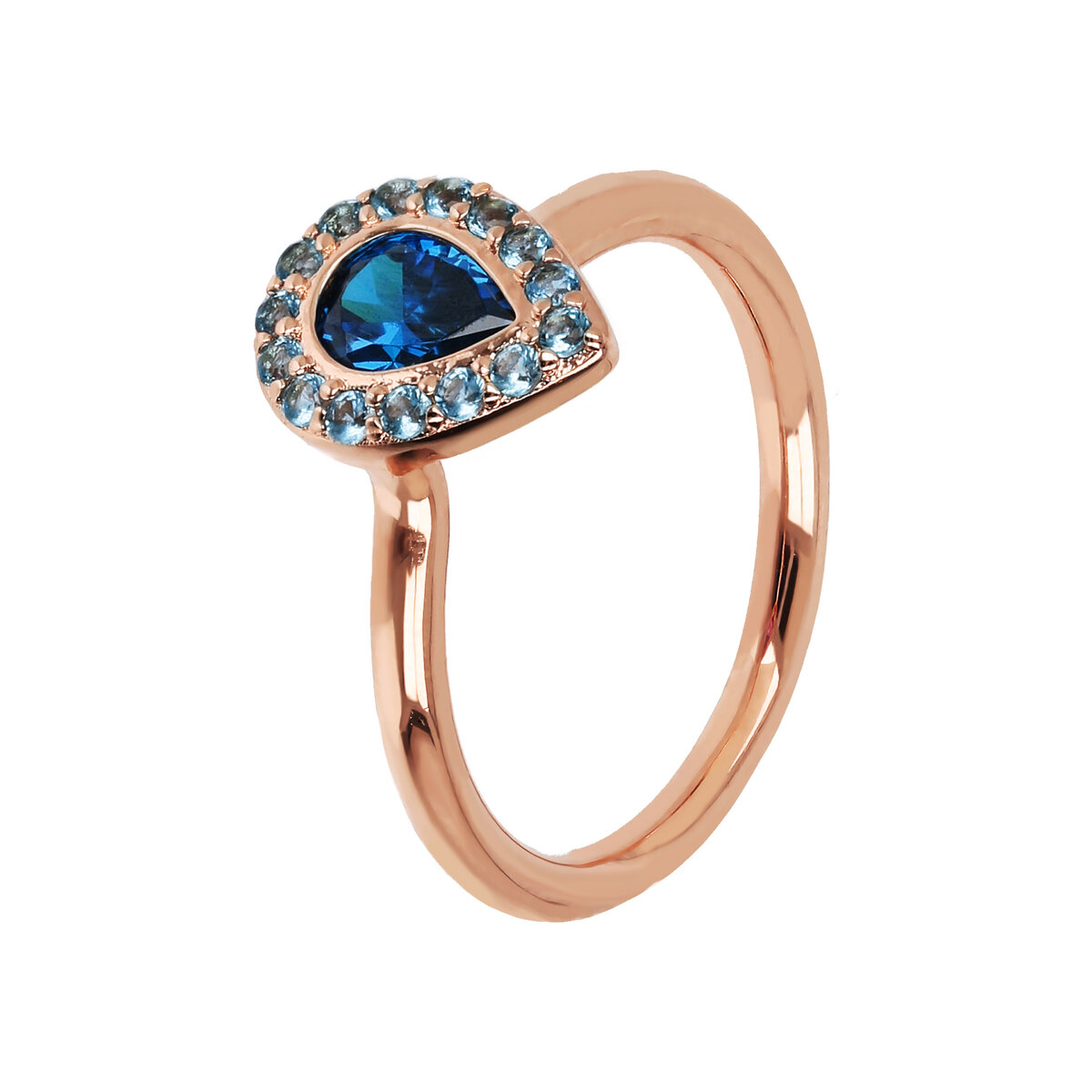 Cubic Zirconia Drop Solitaire Ring