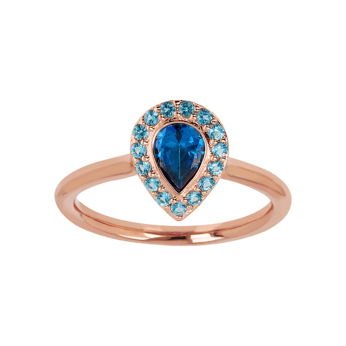 Cubic Zirconia Drop Solitaire Ring