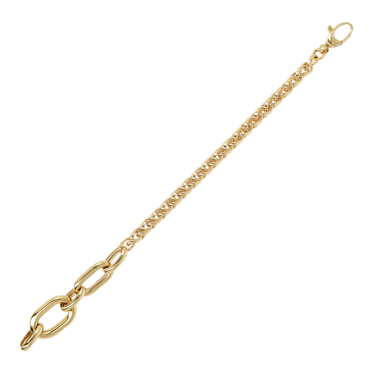 Golden Spike Chain Bracelet and Oval Links