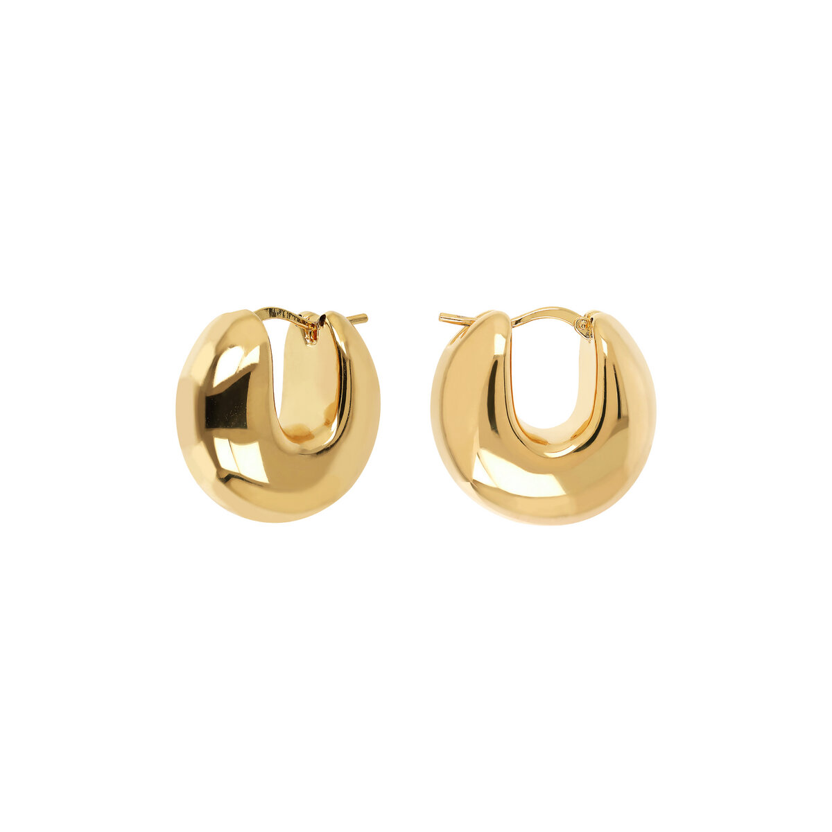 BRONZALLURE-BOLD HUGGIES HOOP EARRINGS GOLDEN