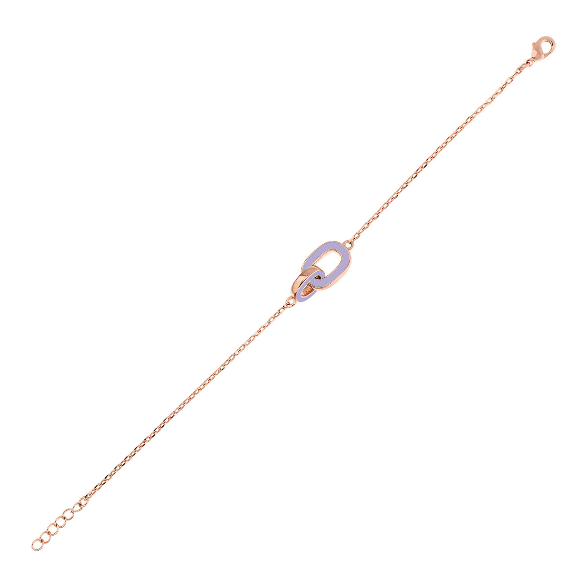 Forzatina Chain Bracelet with Double Two-Tone Enamelled Link