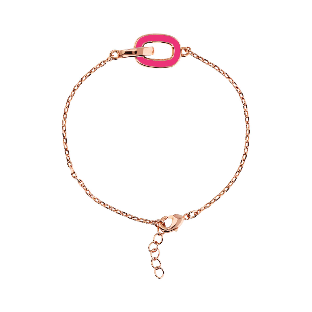 Forzatina Chain Bracelet with Double Two-Tone Enamelled Link