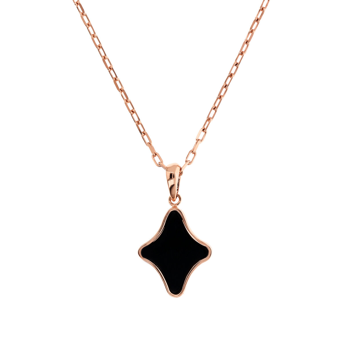 Forzatina Chain Necklace with Etoile Pendant in Natural Stone