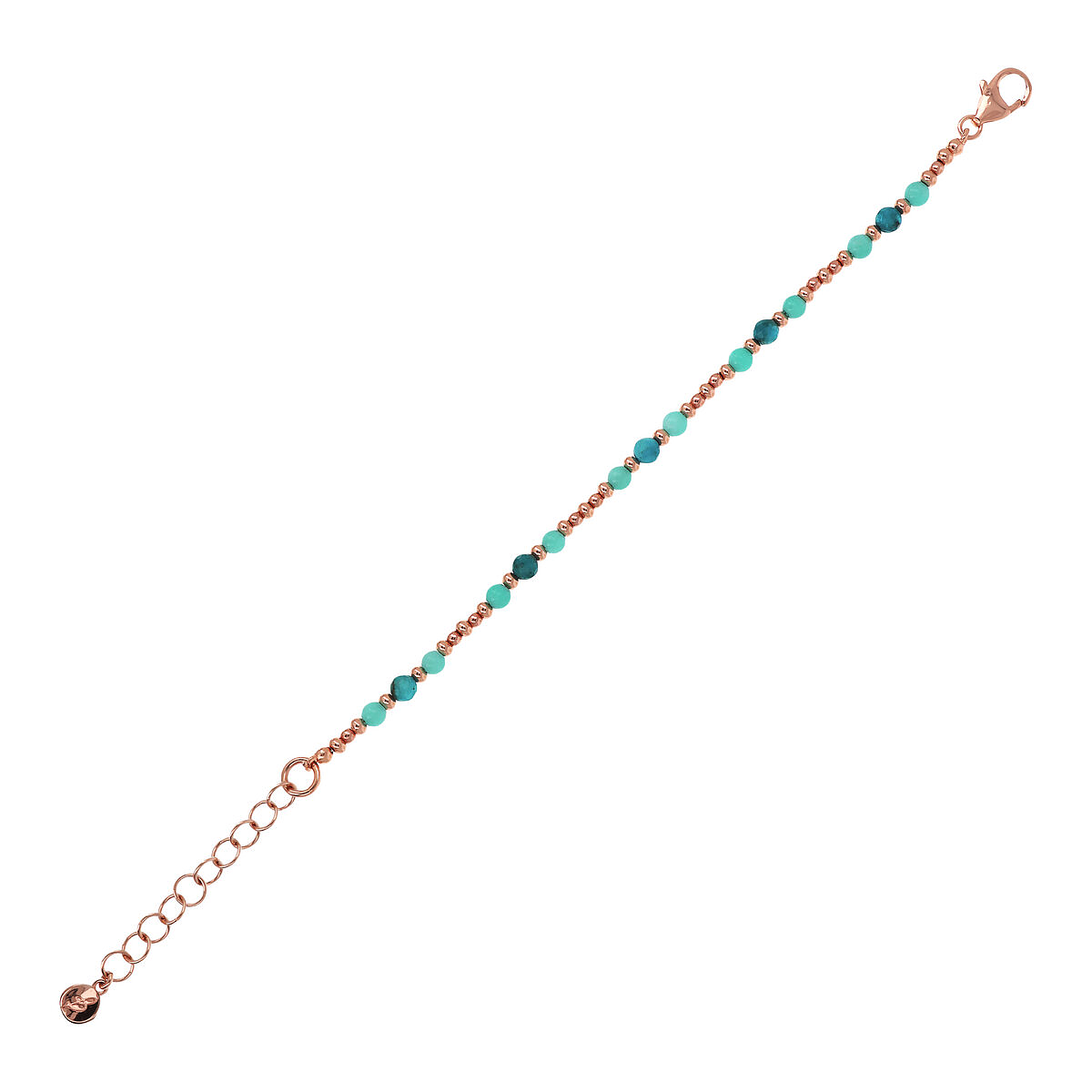 Bracelet with Small Beads and Faceted Natural Stones