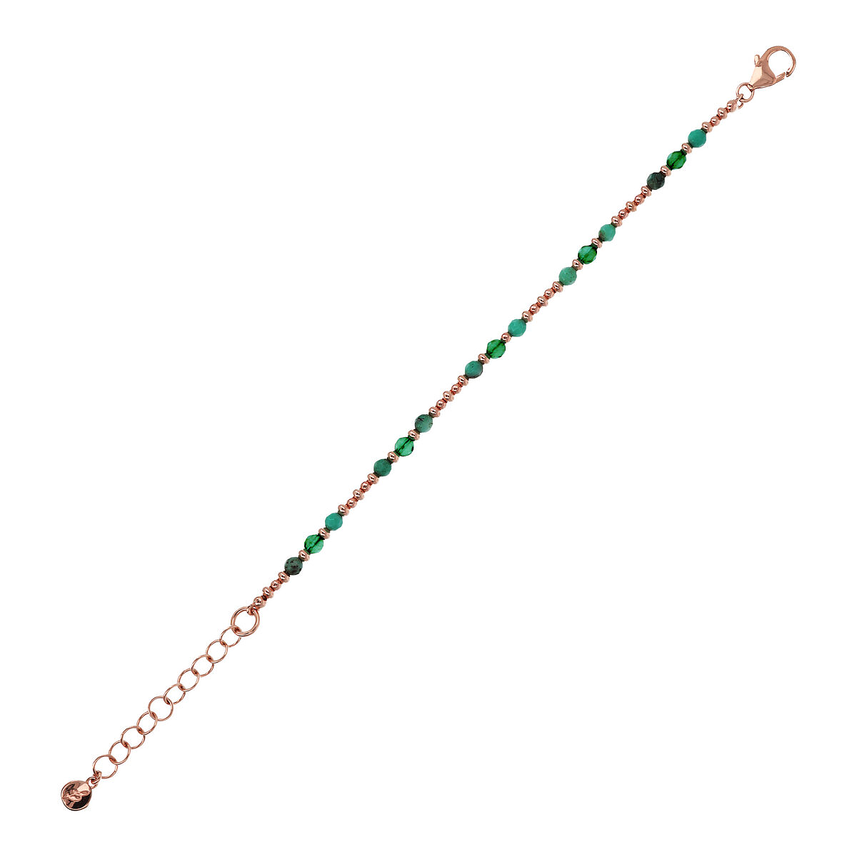 Bracelet with Small Beads and Faceted Natural Stones