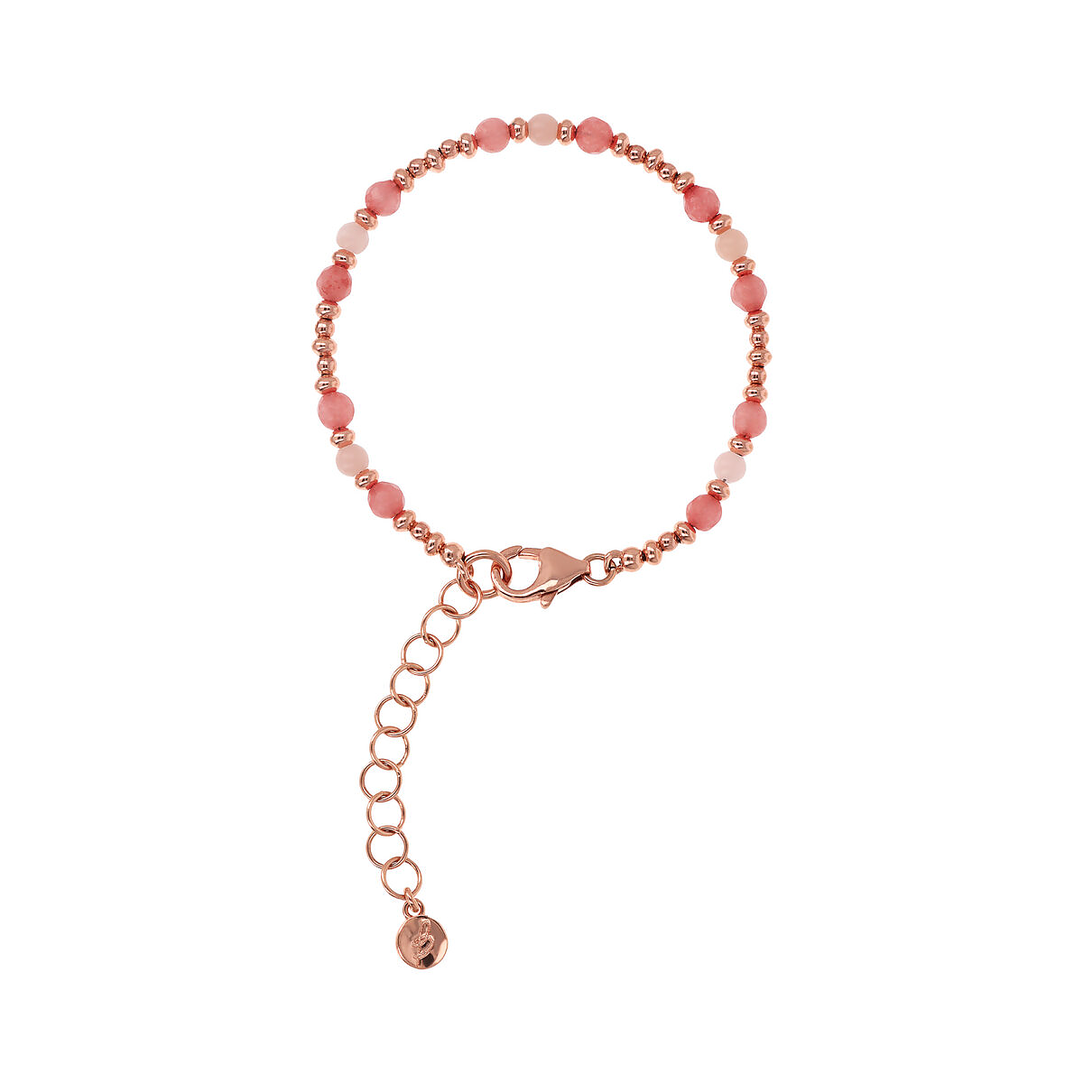 Bracelet with Small Beads and Faceted Natural Stones