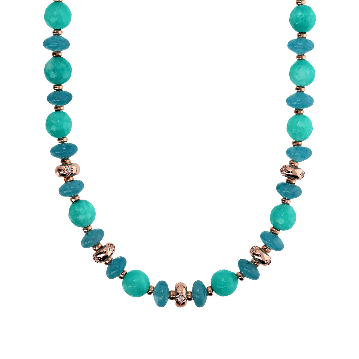 Choker Necklace with Étoile Rondelle and Natural Stones
