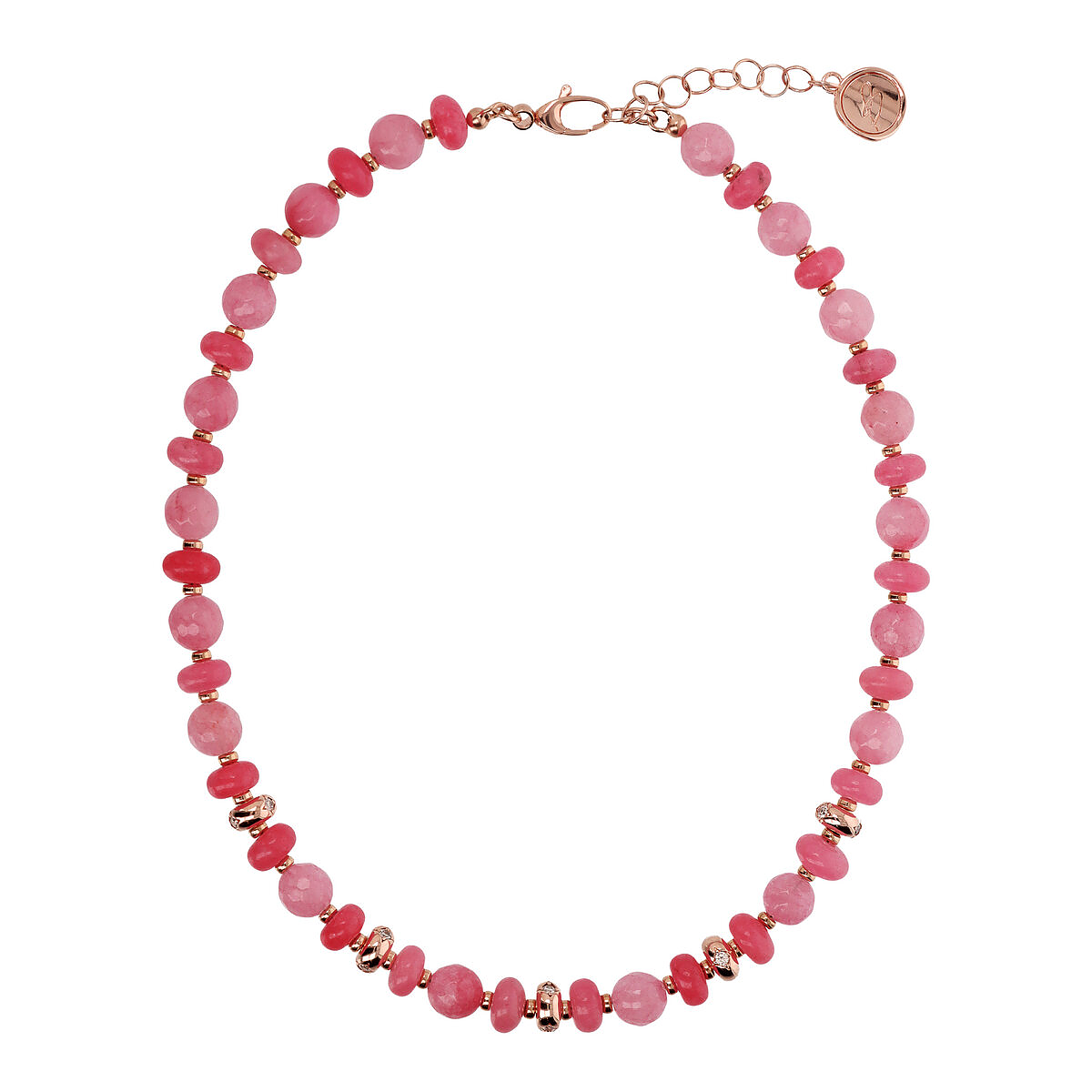 Choker Necklace with Étoile Rondelle and Natural Stones