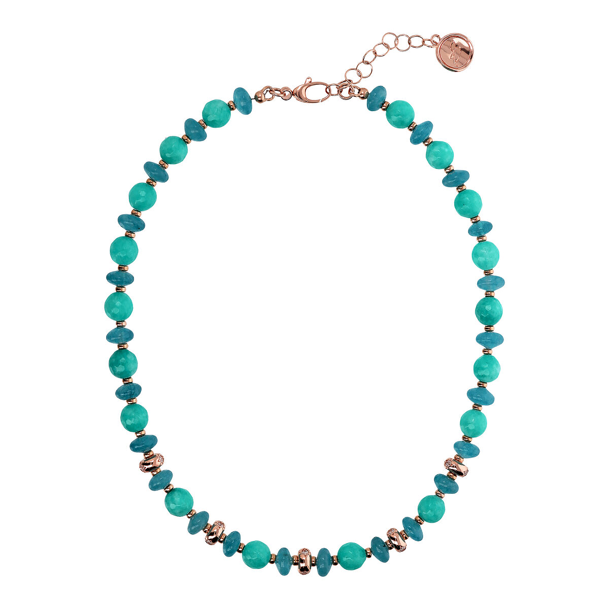Choker Necklace with Étoile Rondelle and Natural Stones