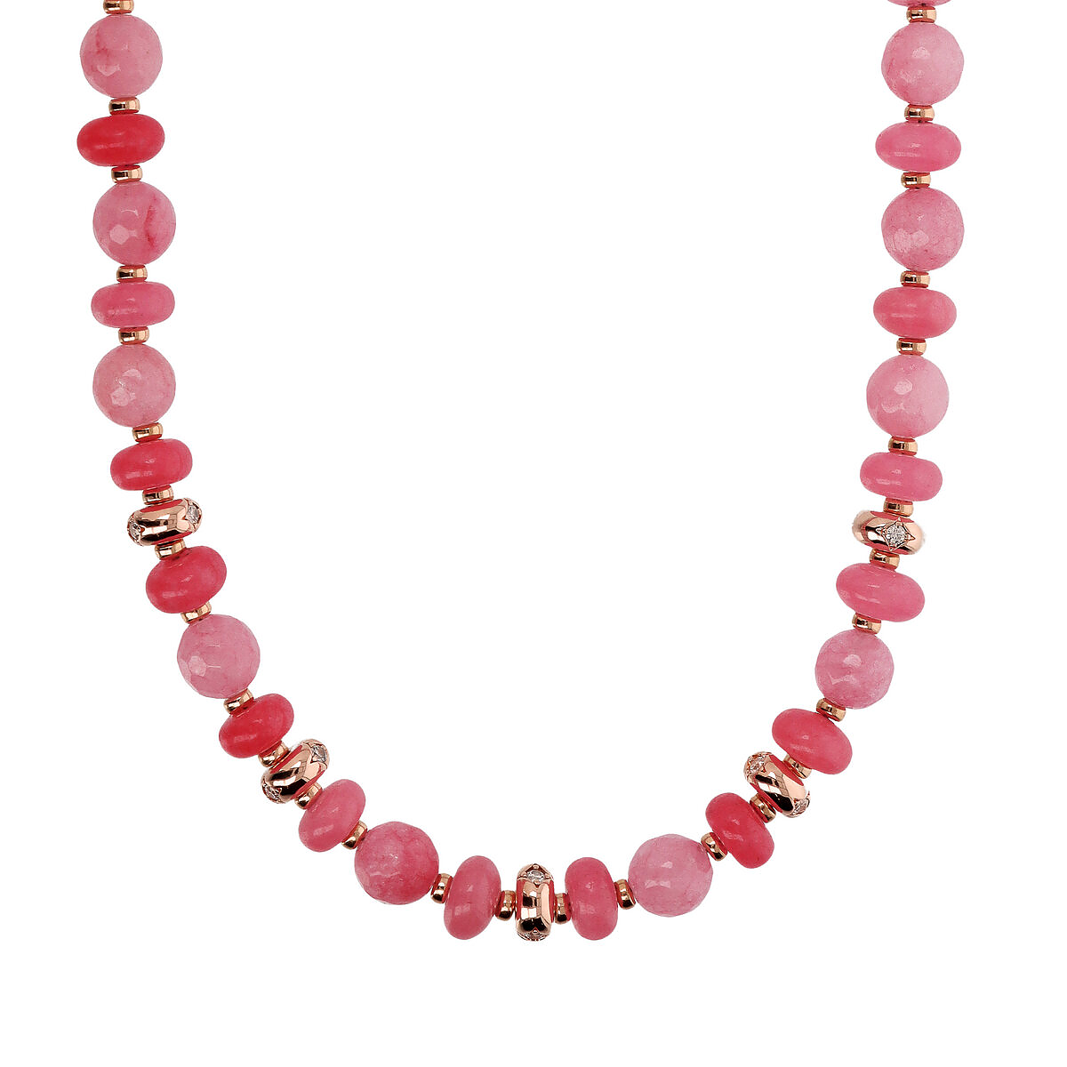 Choker Necklace with Étoile Rondelle and Natural Stones