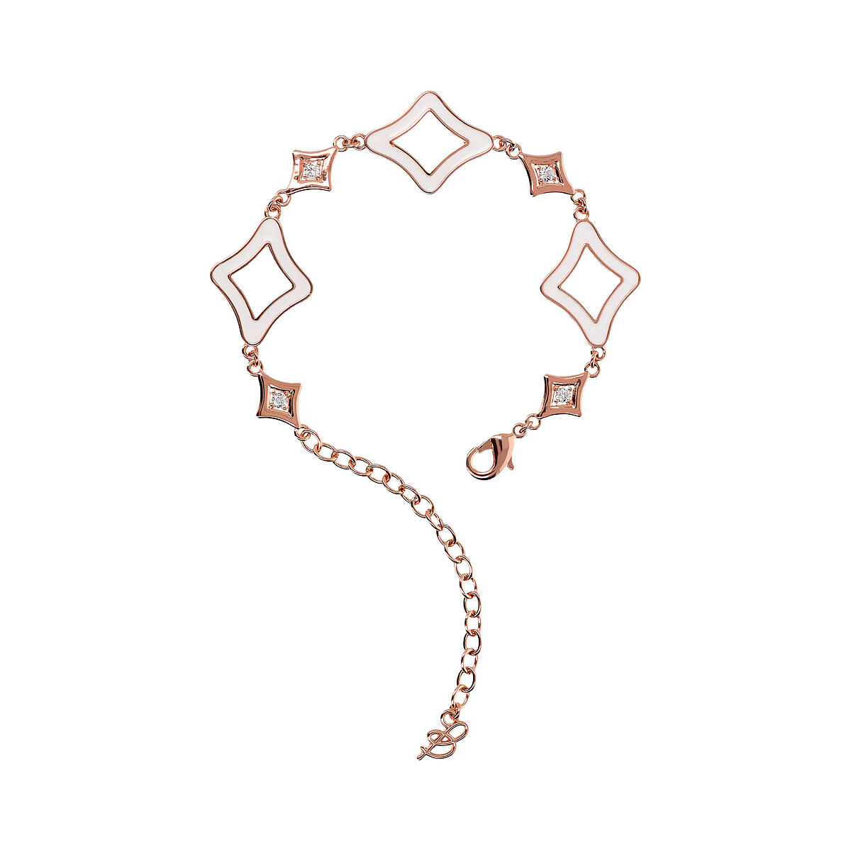 Enamelled Bracelet with Étoile and Light Points in Cubic Zirconia