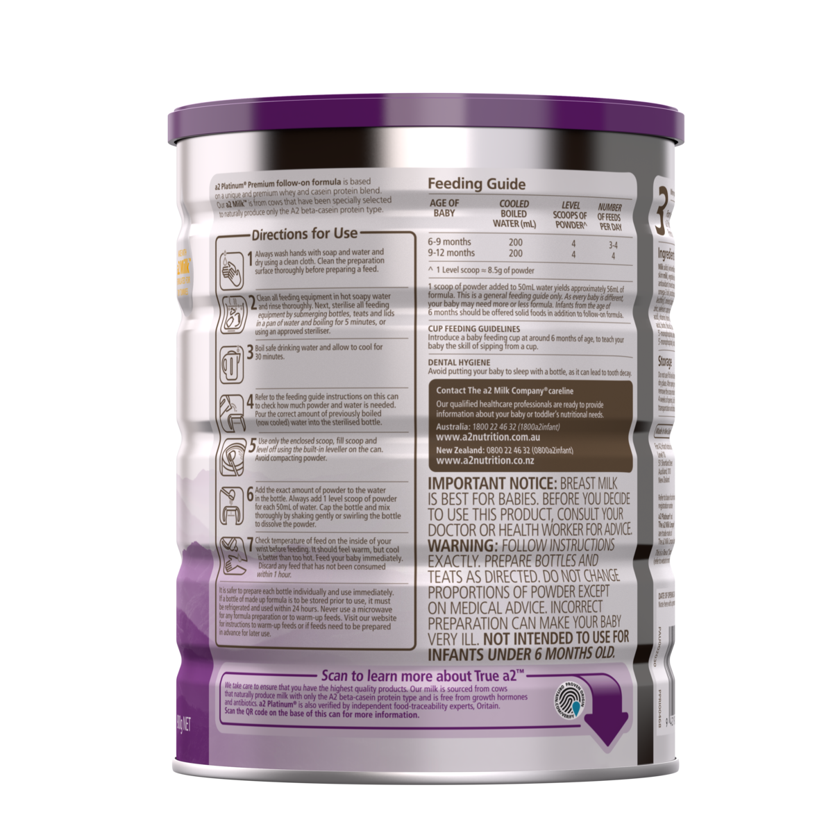 A2 Platinum 2 Premium Follow On Formula 900g
