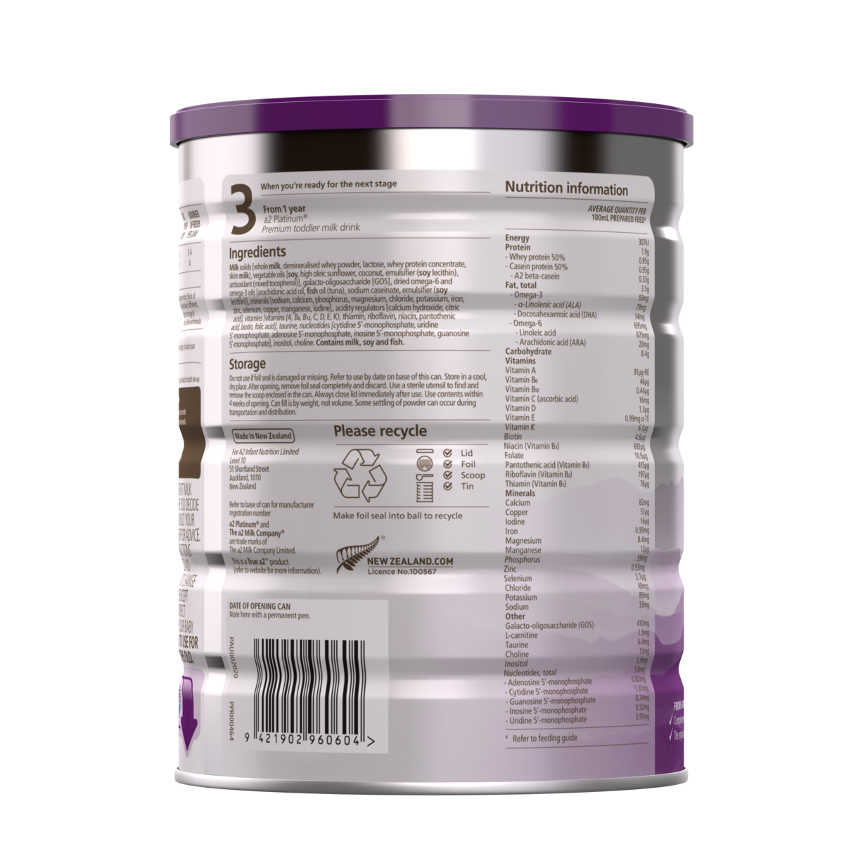 A2 Platinum 2 Premium Follow On Formula 900g