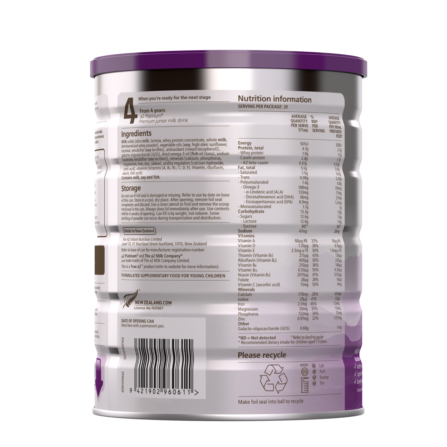 A2 Platinum 3 Premium Toddler Formula 900g