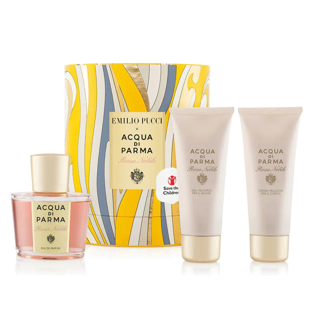 Acqua Di Parma Rosa Nobile Elegance Ensemble EDP Body Cream & Bath Gel