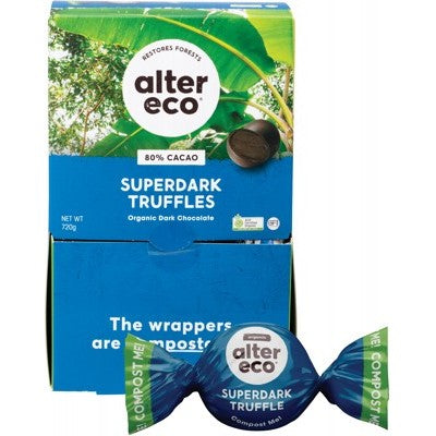 ALTER ECO Chocolate (Organic) Superdark Cacao Truffles 60x12g