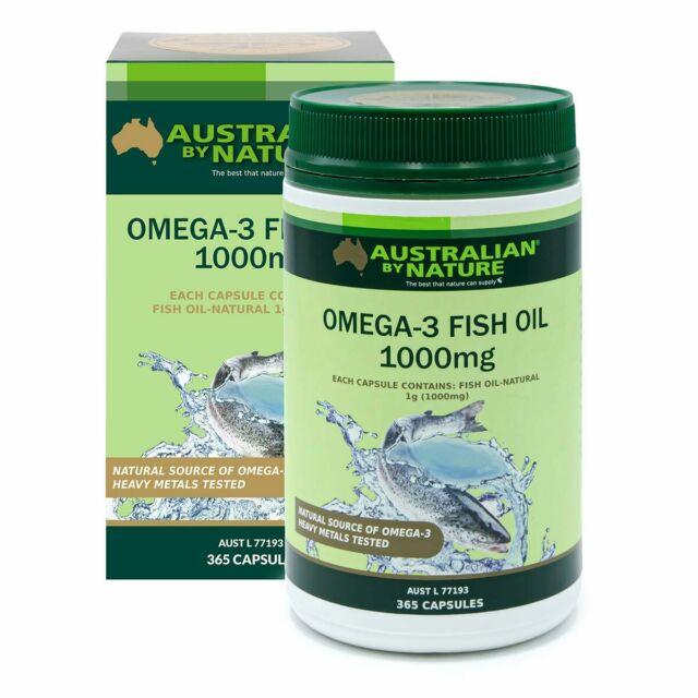 Australian by Nature Omega-3 Fish Oil 1000mg 365 Capsules