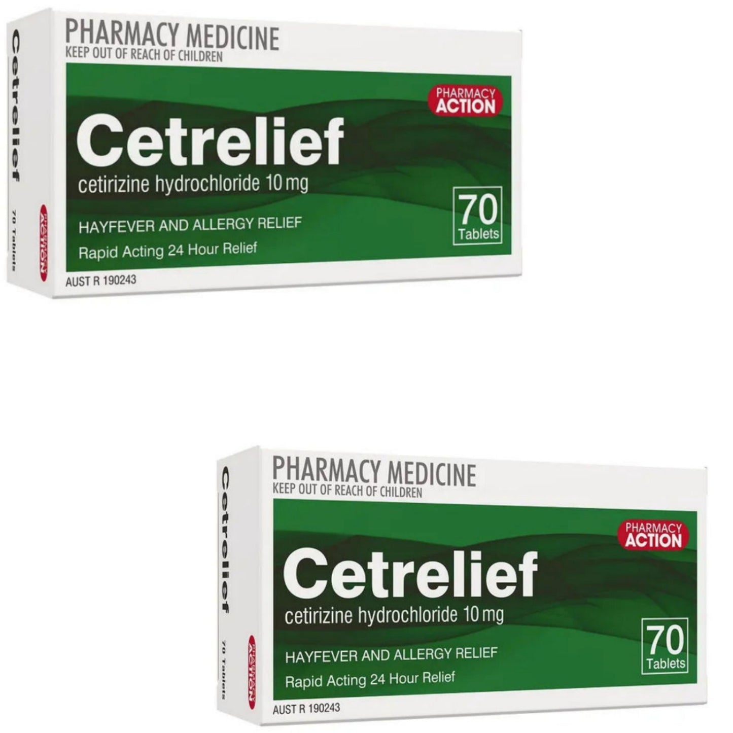 Cetirizine Hydrochloride 10mg, Pharmacy Action - Select Quantity Required