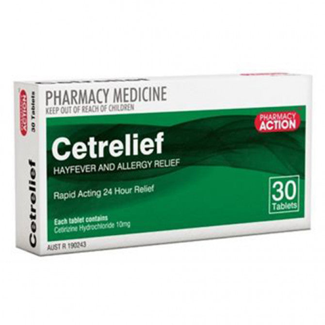 Cetirizine Hydrochloride 10mg, Pharmacy Action - Select Quantity Required