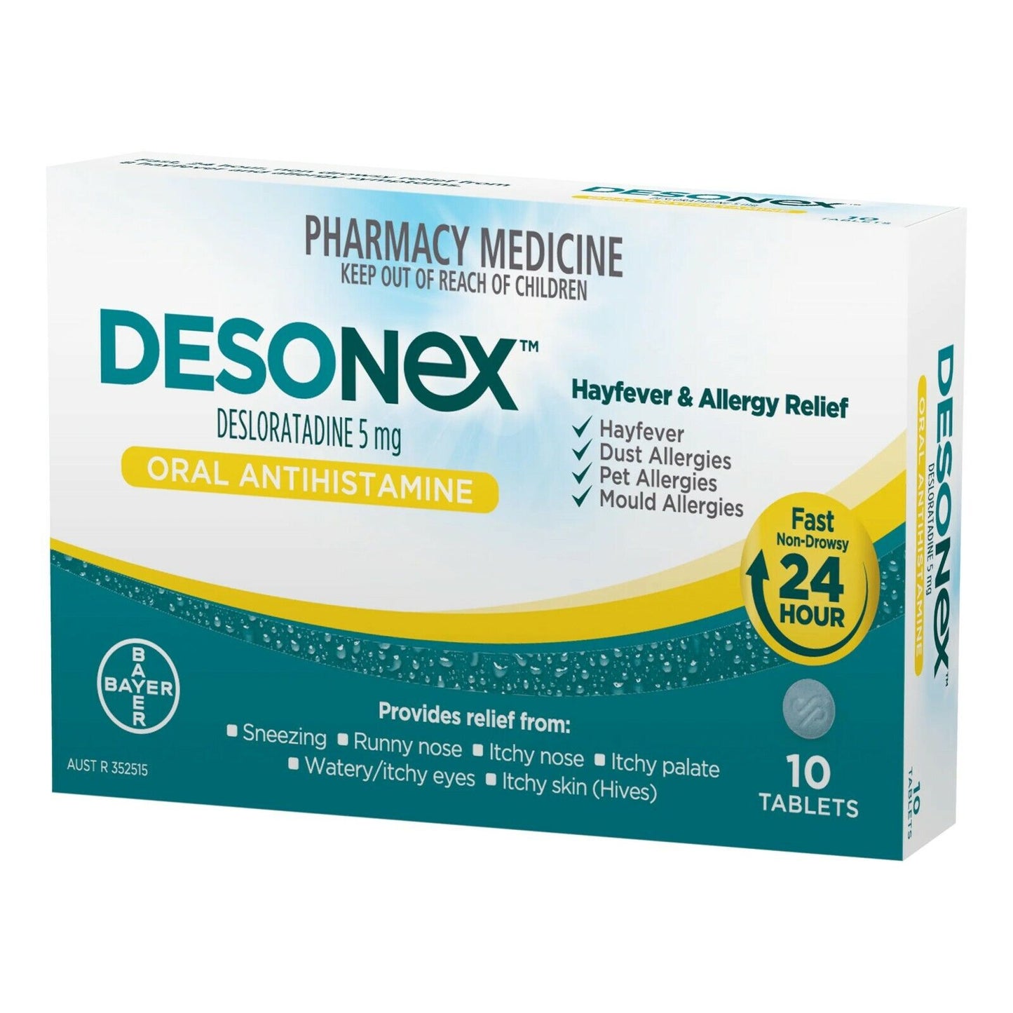 Desonex Hayfever and Allergy Relief 10 Tablets (EXP. 08/06/2024)