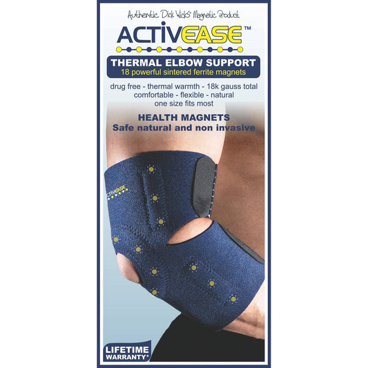 ACTIVEASE THERMAL ELBOW SUPPORT WITH MAGNETS BY DICK WICKS