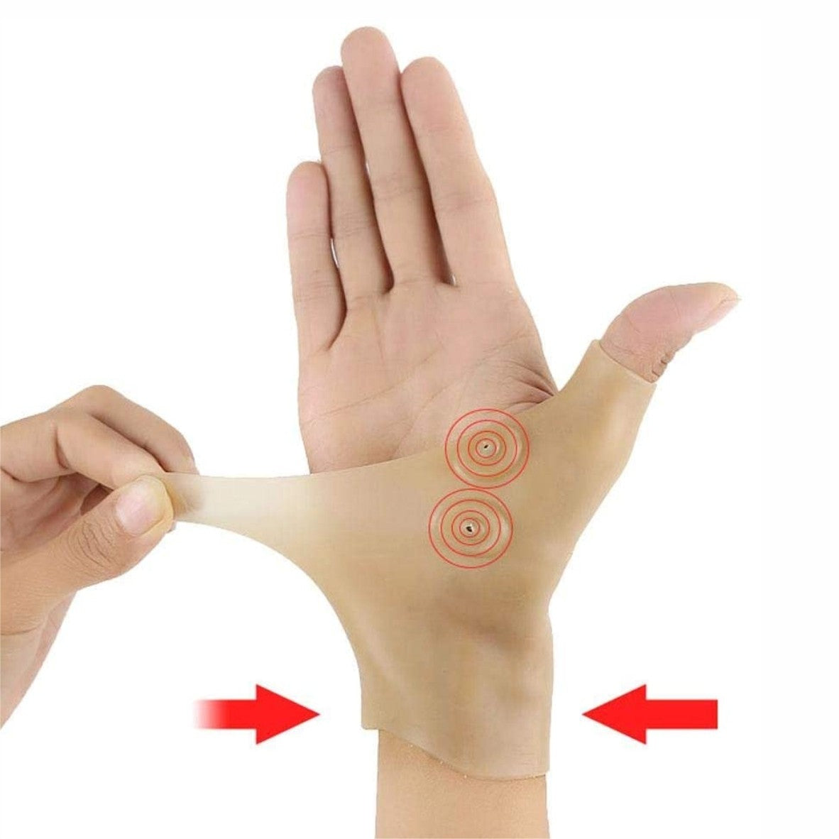 ACTIVEASE SILICONE GEL THUMB/WRIST BRACE WITH MAGNETS