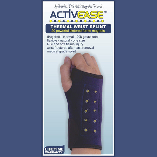 ACTIVEASE THERMAL CARPAL TUNNEL WRIST SPLINT WITH MAGNETS BY DICK WICKS