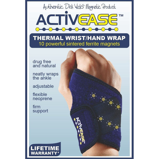 ACTIVEASE THERMAL WRIST HAND WRAP WITH MAGNETS BY DICK WICKS